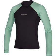Mystic CROSSFIRE Long Sleeve Rash Vest - Sea Salt Green 200149 Mystic CROSSFIRE Long Sleeve Rash Vest - Sea Salt Green 200149