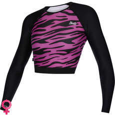 Mystic Womens Diva Longsleeve Crop Rash - Black/Pink 210269 Mystic Womens Diva Longsleeve Crop Rash - Black/Pink 210269