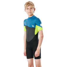 Rip Curl Junior Omega 1.5mm Shorty Wetsuit 2022 - Neon Lime WSPYFB