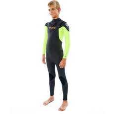 Rip Curl Junior Dawn Patrol 5/3mm Chest-Zip Wetsuit - Fluro Lemon WSM9PB