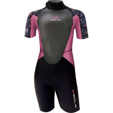 Sola Girls Storm 3/2mm Shorty Wetsuit  - Pink Berry A1723
