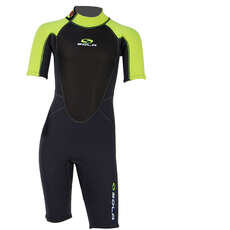 Sola Girls Storm 3/2mm Shorty Wetsuit  - Graphite/Green A1723