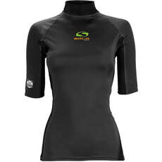 Sola Womens Short Sleeve Rash Vest  - Black A1742