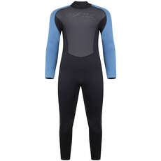 Typhoon Swarm3 3/2mm Back Zip Wetsuit  - Black/Blue Steel 250981