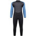 Typhoon Swarm3 3/2mm Back Zip Wetsuit 2023 - Black/Blue Steel 250981