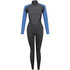 Typhoon Womens Swarm3 3/2mm Backzip Wetsuit 2023 - Black/Blue 250985