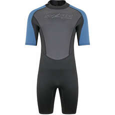 Typhoon Swarm3 3/2mm Shorty Wetsuit 2023 - Black/Blue Steel 250983