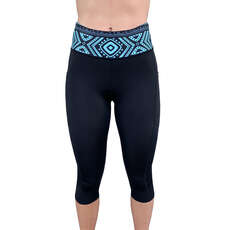 Vaikobi Active Paddle Capri Pants 2023 - Black/Teal VK-240