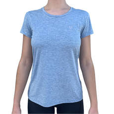 Vaikobi Womens UV Performance Tech Tee - Heather Blue VK-243 Vaikobi Womens UV Performance Tech Tee - Heather Blue VK-243