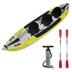 Z-Pro Tango 3 Inflatable Kayak Green - 2 or 3 Person Kayak Package
