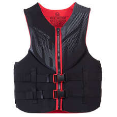 HO Sports Mens Infinite Waterski Vest - Black/Red