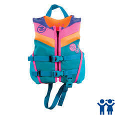 Hyperlite Girls Child Indy CGA Wakeboard Vest - Pink/Teal Hyperlite Girls Child Indy CGA Wakeboard Vest - Pink/Teal