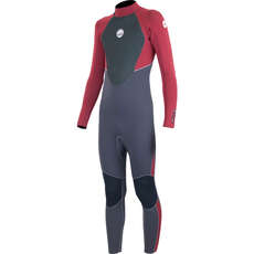 Alder Junior Stealth 5/4/3mm BZ Fullsuit Wetsuit  - Jet Black / Red WW21JST