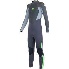 Alder Junior Stealth 5/4/3mm BZ Fullsuit Wetsuit  - Jet Black / Lime WW21JST