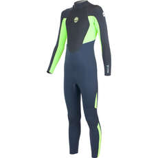 Alder Junior Stealth 5/4/3mm BZ Fullsuit Wetsuit  - Graphite / Lime WW21JST