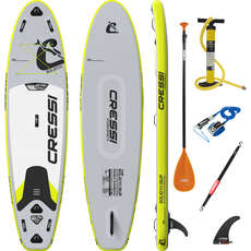Cressi 10'6" SOLID Double Chamber Inflatable Paddleboard - Grey/Fluo NB011070 Cressi 10'6" SOLID Double Chamber Inflatable Paddleboard - Grey/Fluo NB011070
