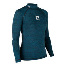 Magic Marine Womens Cube Long Sleeve Rashvest - Dark Blue Melee MM081011