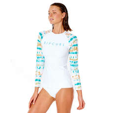 Rip Curl Womens Summer Breeze LS UV Rash Top 2023 - White - 117WRV