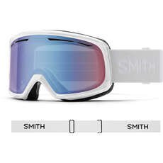 Smith Frontier Snow Goggles - White / Blue Sensor Mirror Antifog