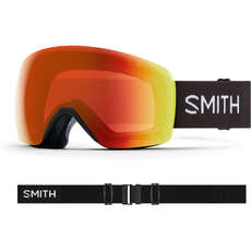Smith Skyline Snow Goggles - Black / ChromaPop Red Mirror