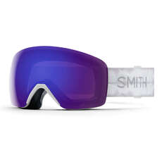 Smith Skyline Snow Goggles - White Shibori Dye / ChromaPop Violet Mirror