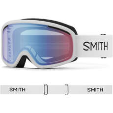 Smith Vogue Snow Goggles - White / Blue Sensor Mirror Antifog