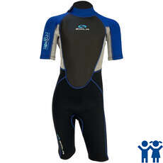 Sola Junior Storm 3/2mm Shorty Wetsuit - Navy Marl A1723 Sola Junior Storm 3/2mm Shorty Wetsuit - Navy Marl A1723