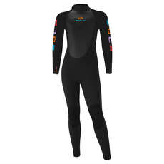 Sola Kids Fire 4/3mm Back Zip Wetsuit  - Black A1509