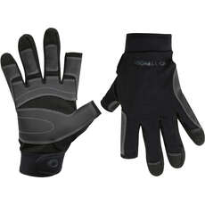 Typhoon Towyn Full Finger Sailing Gloves 2023 - Black 310250