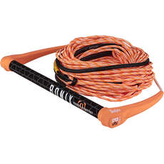 Ronix Womens Combo Hide Grip 1-In Diameter with 70-Feet Rope - Peach/White