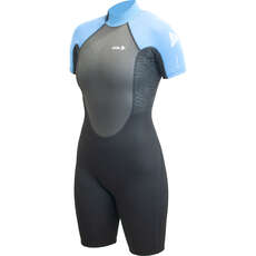 Alder Womens Impact 3/2mm Flatlock Shorty Wetsuit - Graphite WS23WIS