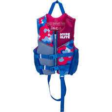 Hyperlite Girls Indy Childs Neo Vest Buoyancy Aid - Blue/Pink