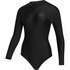 2023 Mystic Womens Jayde Long Sleeve Swimsuit Rashvest - Black 230160