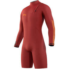 Mystic THE ONE 3/2mm Zip-Free Long Arm Shorty Wetsuit  - Red 230126