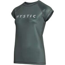 Mystic Womens Star Short Sleeve Rashvest - Dark Olive 230183