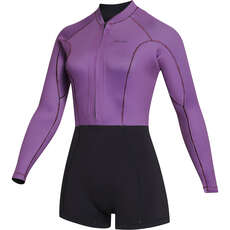 Mystic Womens Lunar 2/2mm Front-Zip Longarm Shorty Wetsuit - Sunset 230112