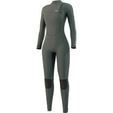 Mystic Womens The One 4/3 GBS Zip-Free Wetsuit - Dark Olive 230122