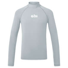 Gill Junior ZenZero Rash Vest Long Sleeve - Light Grey