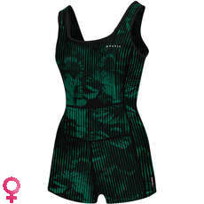 Mystic Womens SUNN Short Jane Swimsuit 2024 - Black/Green 240270