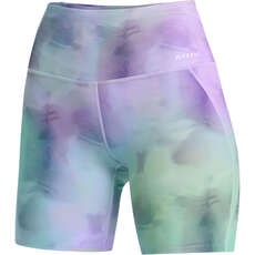 Mystic Womens Terri Quick Dry Biker Shorts 2024 - Purple/Green 240241