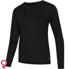 Mystic Womens Solstice Long-Sleeve Rashvest 2024 - Black 240171