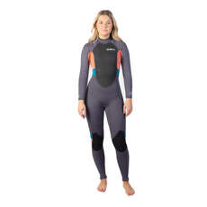 Gul Womens Response 3/2mm Flatlock Fullsuit Wetsuit - Grey/Coral RE1319