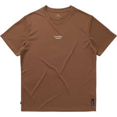 Mystic Tactic Short Sleeve Rash Vest  - Brown 250221