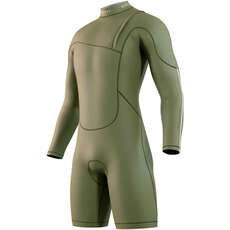 Mystic The One 3/2 Front-Zip Longarm Shorty Wetsuit  - Moss 250620