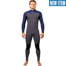 Gul Flexor Yulex 3/2mm Backzip Blindstitched Wetsuit  - Grey/Blue