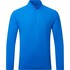 Gill Mens UV Tec Zip Neck Long Sleeve Tee - Tidal Blue UV009