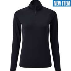 Gill Womens UV Tec Long Sleeve Zip Tee - Navy UV009W