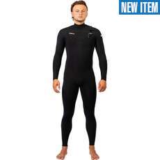 Gul Echo Natur 3/2mm Flatlock Chest-Zip Wetsuit  - Black
