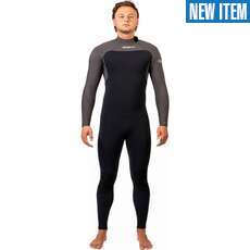 Gul Flexor Yulex 5/4mm Blindstitch Chestzip Fullsuit Wetsuit - Black/Grey FX1221