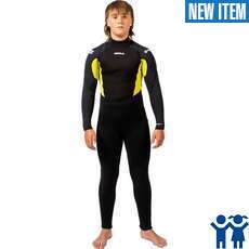 Gul Junior Response NatuR 3/2mm Backzip Wetsuit  - Black/Lime